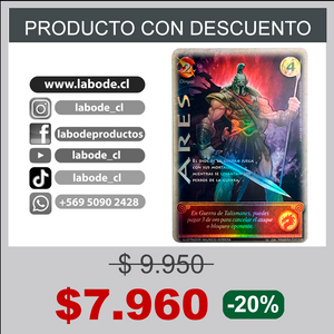 Mitos y leyendas - carta Helénica - ARES  - OFERTA