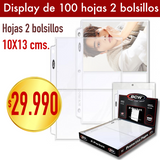 Hojas para tarjetas coleccionables  - 100 Hoja con 2 bolsillos - BCW