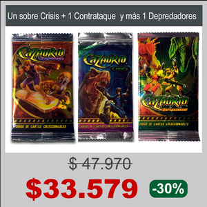 Cazaurio 1 sobre Crisis + 1 sobre Depredadores + 1 sobres Contrataque