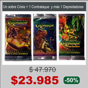 Cazaurio 1 sobre Crisis + 1 sobre Depredadores + 1 sobres Contrataque