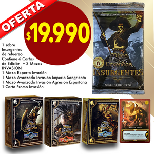 Pack Insurgente sobre 6 cartas