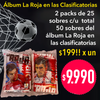 50 Sobres Álbum La Roja en las Clasificatorias