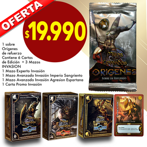 Pack Origenes sobre 6 cartas