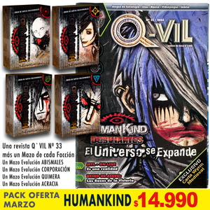 Una revista Q`Vil - Nº 33 + Una mazo de cada Facción.